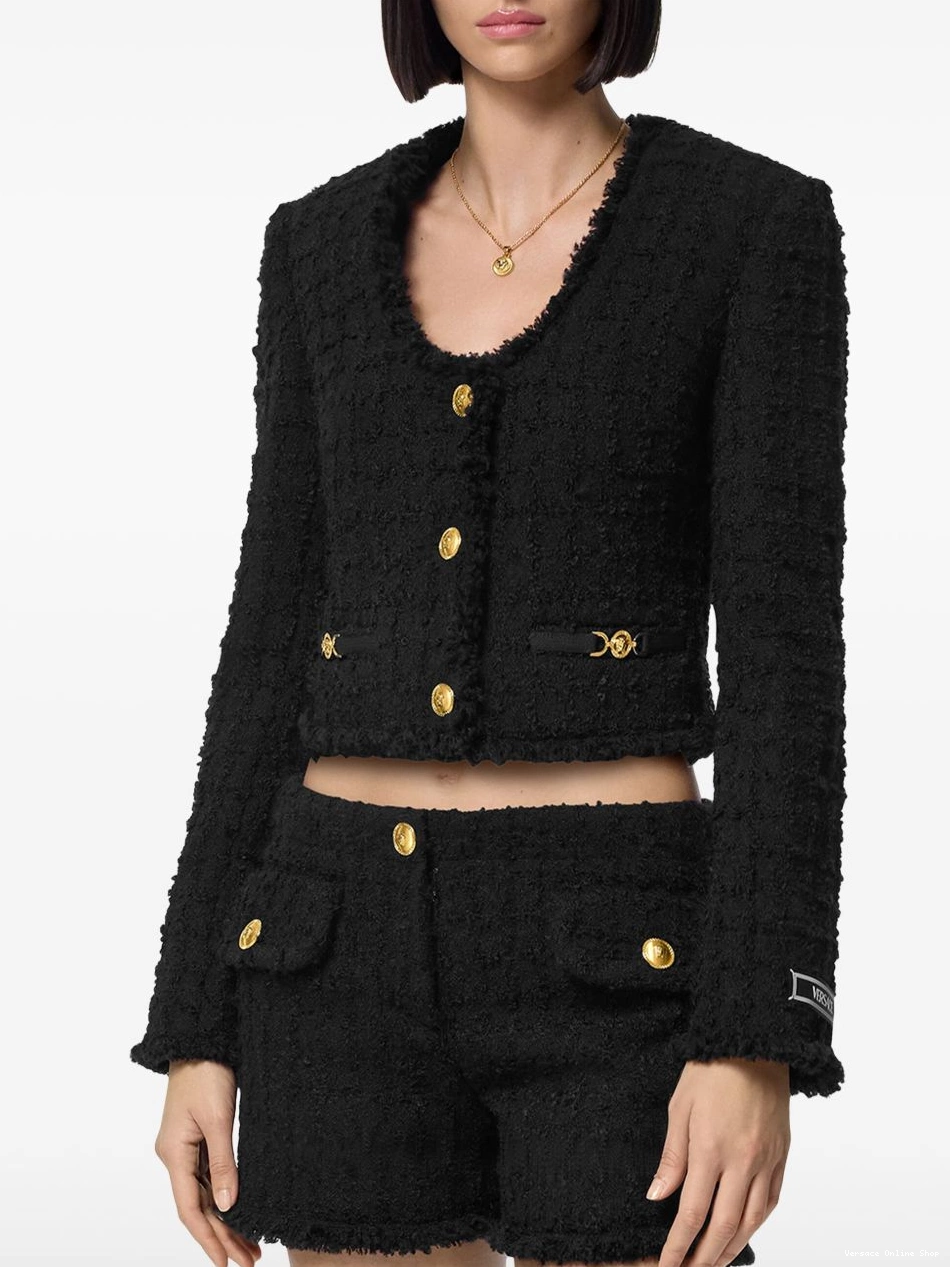 Affordable Versace jacket tweed Heritage Women cropped 0726